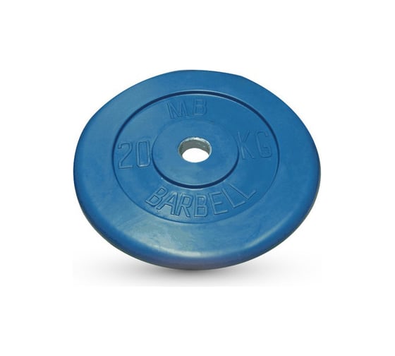 Обрезиненный диск Barbell диаметр 31 мм, цветной, 20.0 кг 424