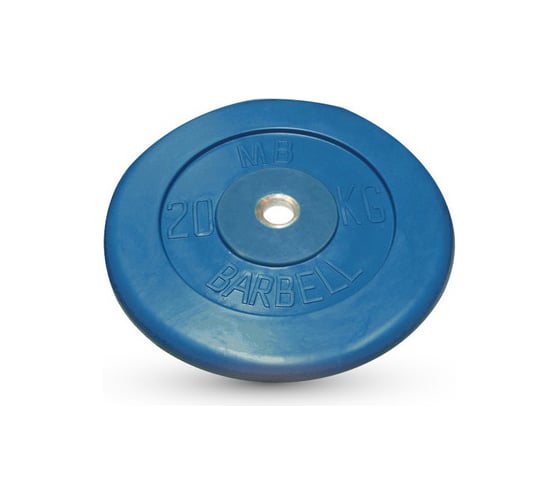 Обрезиненный диск Barbell диаметр 26 мм, цветной, 20.0 кг 402