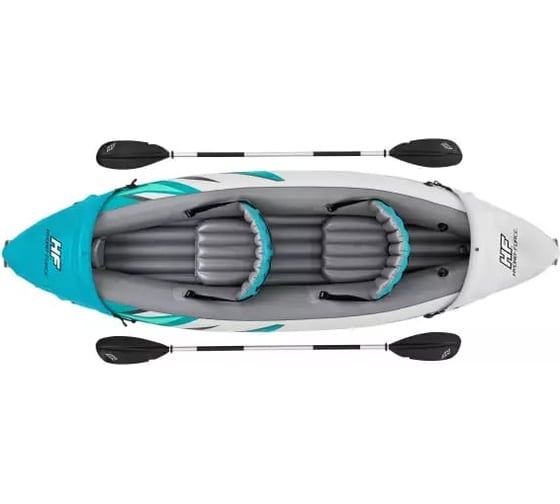 Надувная байдарка BestWay Rapid Elite X2 Kayak 312x98 см, алюминиевые весла 230 см, 2 шт, насос 62086, до 180 кг 65142 BW