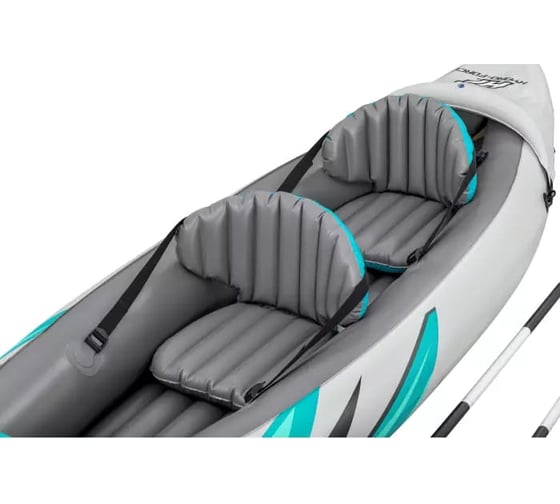 Надувная байдарка BestWay Rapid Elite X2 Kayak 312x98 см, алюминиевые весла 230 см, 2 шт, насос 62086, до 180 кг 65142 BW