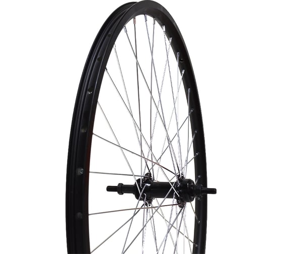 Колесо заднее STARK 26" MTB под трещотку, двойной обод Qijian DA18 36H, алюминиевая втулка FR-03R 36H на гайках, черный HQ-0015468