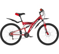 Велосипед BLACK ONE Ice FS 24 D красный/черный/белый H000016598