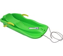 Пластиковые санки Протэкт Race с веревкой и рычагами, 870х400 мм, зеленый ПС-870