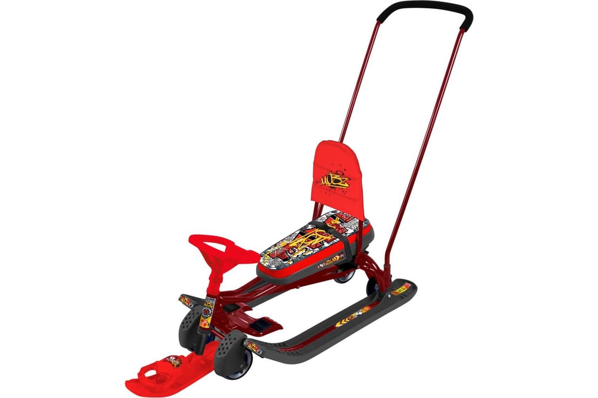 Снегокат Nika Тимка спорт 6 Граффити, красный каркас ТС6/ГК2 - выгодная ...