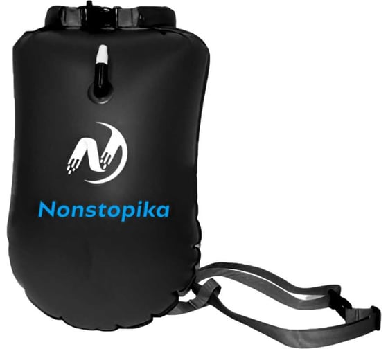 Буй для безопасного плавания Nonstopika 20 л, черный Buoy20l-black 1