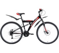 Велосипед BLACK ONE Flash FS 27.5 D, чёрный/красный/белый, размер рамы 18" HD00000368