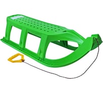 Пластиковые сани с веревкой и ручкой Протэкт Tatra, стальные полозья, 1090*400 мм, высота 310 мм, зеленый, ПС-1090