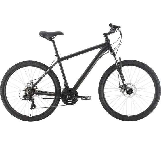 Велосипед STARK Indy 26.1 D Shimano, 2021 г, черный/чёрный, размер рамы 18", HD00000036