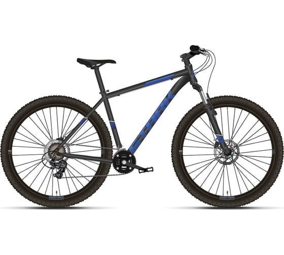 Велосипед STARK Hunter 29.2 D, 2021 г, черный/голубой, рама 22" HC-389DB92