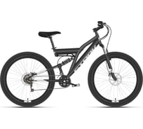 Велосипед STARK Jumper 27.1 FS D, 2021 г, чёрный/серебристый, размер рамы 16", HD00000661