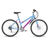 Велосипед STARK Luna 26.1 D, 2021 г, голубой/розовый, размер рамы 16", HD00000205