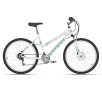Велосипед STARK Luna 26.1 D, 2021 г, белый/салатовый, размер рамы 18", HD00000203