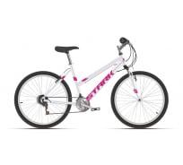 Велосипед STARK Luna 26.2 V, 2021 г, белый/розовый, размер рамы 16", HD00000199
