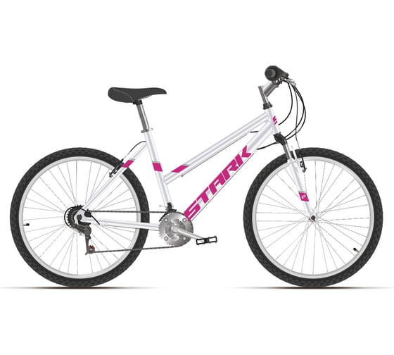 Велосипед STARK Luna 26.2 V, 2021 г, белый/розовый, размер рамы 16", HD00000199 1