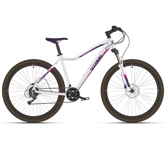 Велосипед STARK Viva 27.2 D, 2021 г, фиолетовый/голубой, размер рамы 16", HD00000193 1