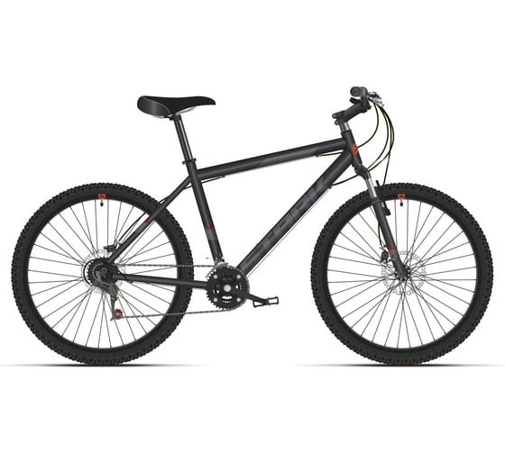 Велосипед STARK Respect 26.1 D, 2021 г, Microshift, черный/серый, рама 20" HD00000167 1