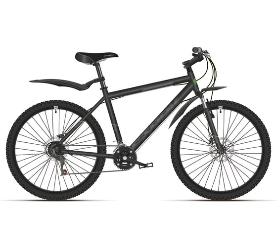 Велосипед STARK Respect 26.1 D, 2021 г, Microshift, черный/черный, рама 18" HD00000163 1