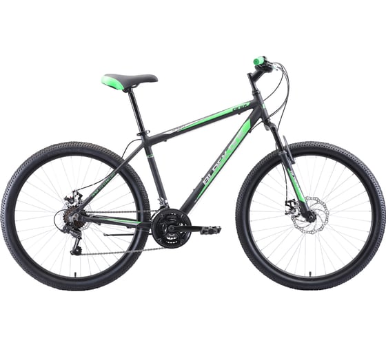 Велосипед BLACK ONE Onix 27.5 D Alloy, чёрный/зелёный/серый, размер рамы 18", HD00000400