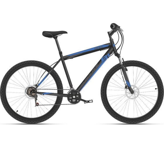 Велосипед BLACK ONE Onix 27.5 D, чёрный/синий/серый, размер рамы 20", HD00000422