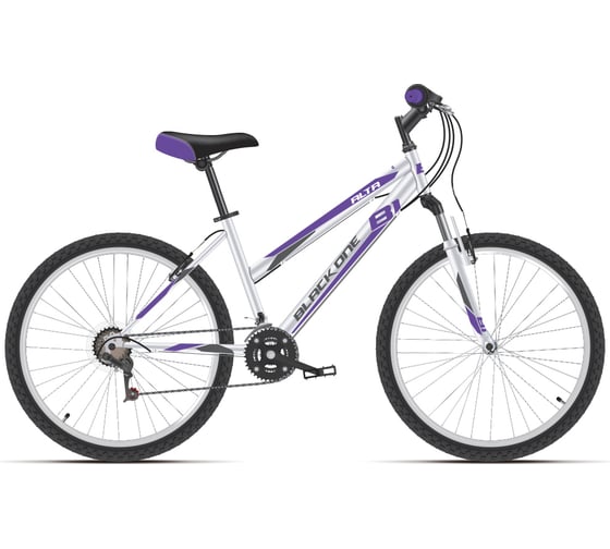 Велосипед BLACK ONE Alta 26 Alloy, белый/фиолетовый/серый, размер рамы 14.5'', HD00000444 1