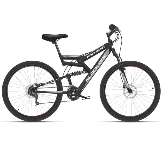 Велосипед BLACK ONE Hooligan FS 26 D, черный/серый, размер рамы 18", HD00000359