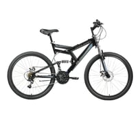 Велосипед BLACK ONE Hooligan FS 26 D, черный/серый, размер рамы 20", HD00000360