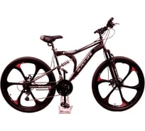 Велосипед BLACK ONE Totem FS 26 D FW, серый/черный/серый, размер рамы 18", H000017189