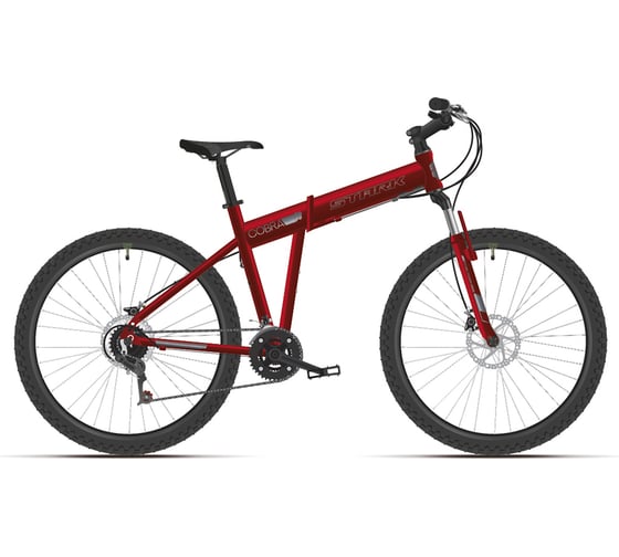 Велосипед STARK Cobra 26.2 D, 2021 г., красный/серый, 18", HD00000262