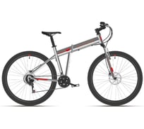 Велосипед STARK Cobra 29.2 D, 2021 г, серебристый/красный, размер рамы 20", HD00000251