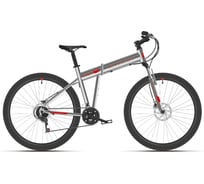 Велосипед STARK Cobra 29.2 D, 2021 г, серебристый/красный, размер рамы 22", HD00000252