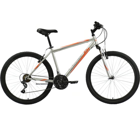 Велосипед BLACK ONE Onix 26, серебристый/оранжевый, размер рамы 18", HD00000428