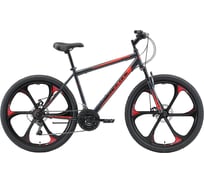 Велосипед BLACK ONE Onix 26 D FW, серый/черный/красный, размер рамы 20", HD00000410