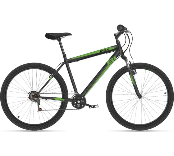 Велосипед BLACK ONE Onix 26 Alloy, черный/зеленый/серый, размер рамы 18", HD00000406