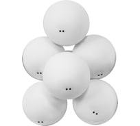 Мячи для настольного тенниса ATEMI Атеми 2*, пластик, диаметр 40 мм, белый, 6 шт., ATB202 00000105926