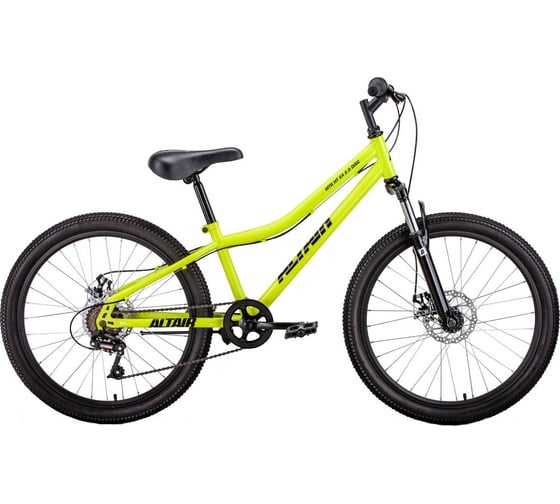 Велосипед ALTAIR MTB HT 24, 2.0 disc, ярко-зеленый/черный RBKT11N4P004 1