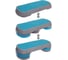 Степ-платформа Sportage ML-DK18 3 уровня, 85x36x10/15/20 см 290-640 1