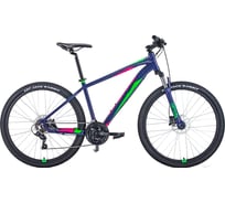 Велосипед FORWARD APACHE 27.5, 3.2 disc, фиолетовый/зеленый RBKW1M37G049