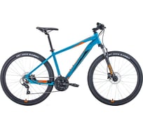 Велосипед FORWARD APACHE 27.5, 3.2 disc, бирюзовый/оранжевый RBKW1M37G043
