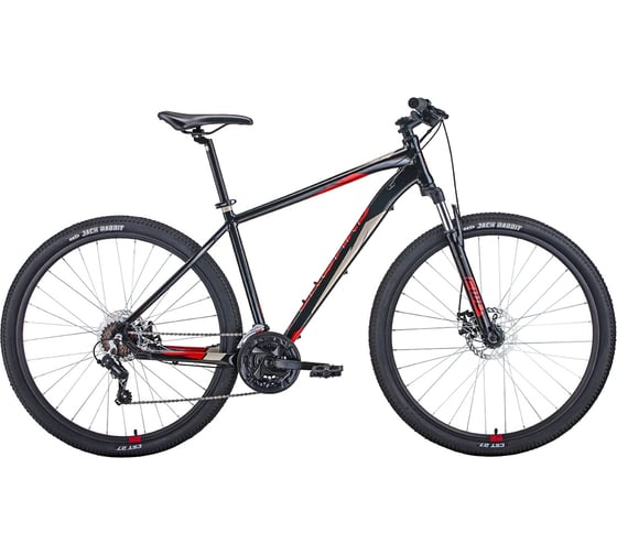 Велосипед FORWARD APACHE 29, 2.2 disc, черный/красный RBKW1M39G002