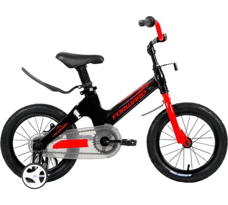 Велосипед FORWARD COSMO 12, 2020-2021 г, черный/красный 1BKW1K7A1007