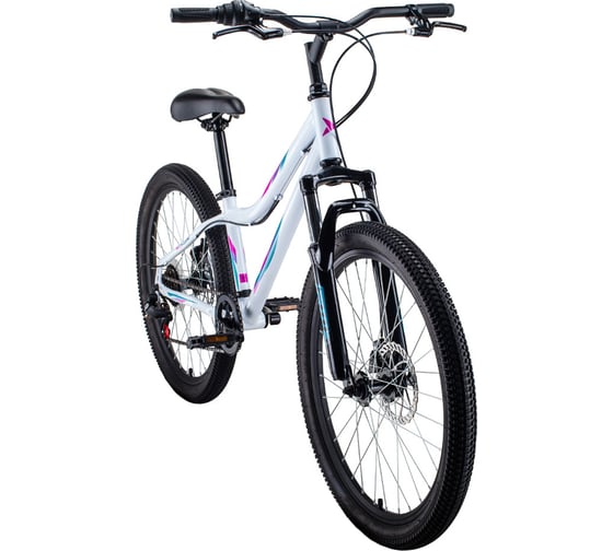 Велосипед FORWARD IRIS 24, 2.0 disc, белый/розовый RBKW17N46006