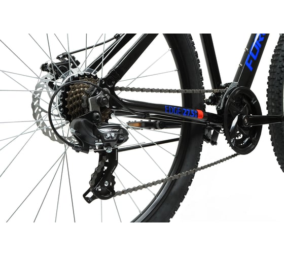 Велосипед FORWARD EDGE 27.5, 2.0 disc, рост 18, 2019-2020 г, черный/синий RBKW0M67Q047