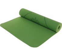 Коврик для йоги Sportage "Мандала" 183х61х0.6 см, ТРЕ, зеленый 267-940