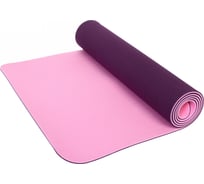 Коврик для йоги Sportage "Гармония" 6 мм, 61х183 см, 2х сторонний, фиолетовый/розовый 265-524