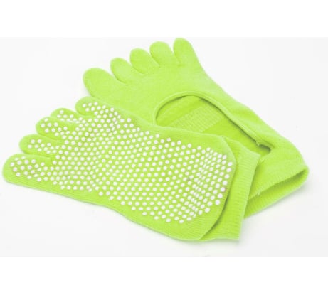 Противоскользящие носки для занятий йогой BRADEX, салатовый, SF 0349