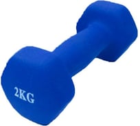 Шестиугольная гантель URM 2 кг, синяя B00138