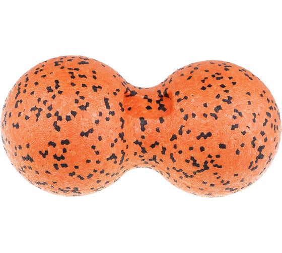 Сдвоенный массажный мяч для фитнеса, йоги и пилатеса URM оранжевый, 12 см B00116 1