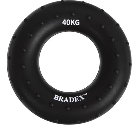 Круглый кистевой эспандер BRADEX 40 кг, массажный, черный SF 0572