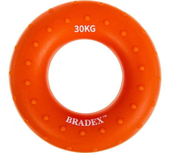 Кистевой круглый эспандер BRADEX 30 кг, массажный, оранжевый SF 0571