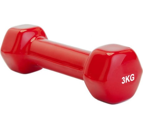 Обрезиненная гантель BRADEX 3 кг, красная SF 0163